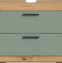 Waschtischunterschrank Scout Xonox - Sagegrün Artisan Eiche - 60x56x34 cm