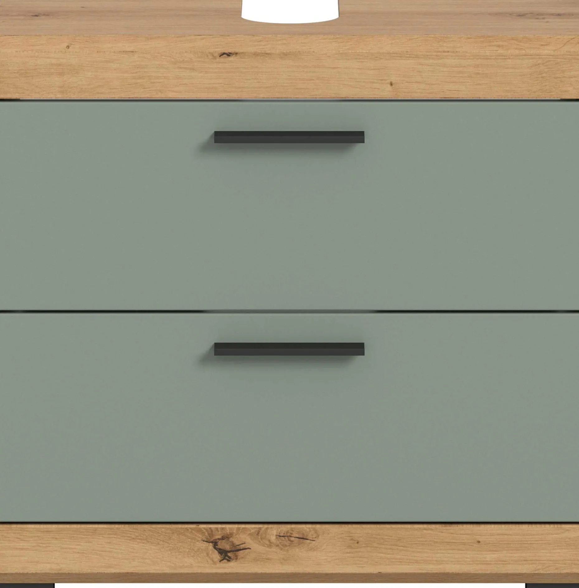 Waschtischunterschrank Scout Xonox - Sagegrün Artisan Eiche - 60x56x34 cm