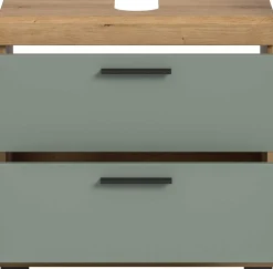 Waschtischunterschrank Scout Xonox - Sagegrün Artisan Eiche - 60x56x34 cm