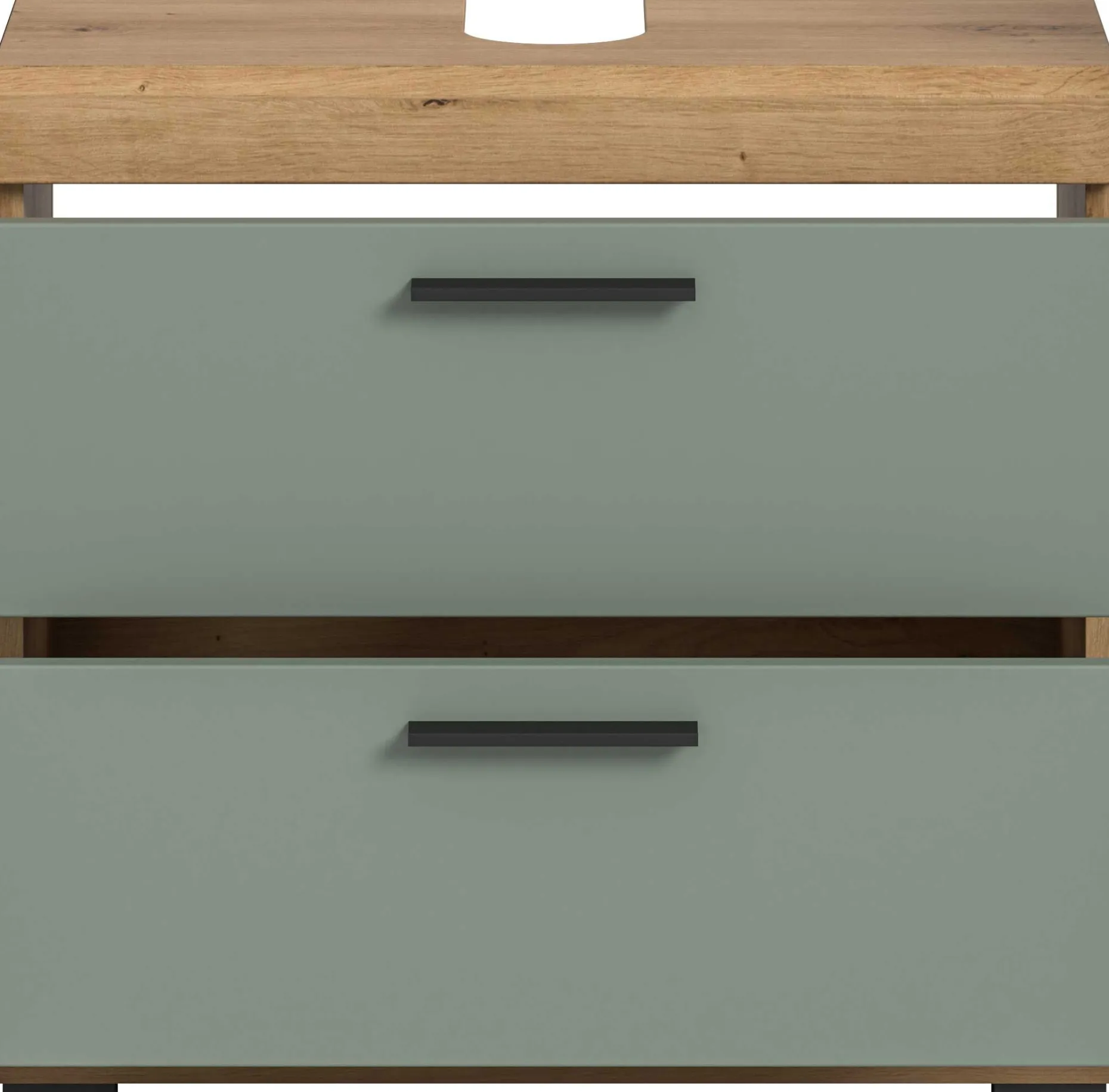 Waschtischunterschrank Scout Xonox - Sagegrün Artisan Eiche - 60x56x34 cm