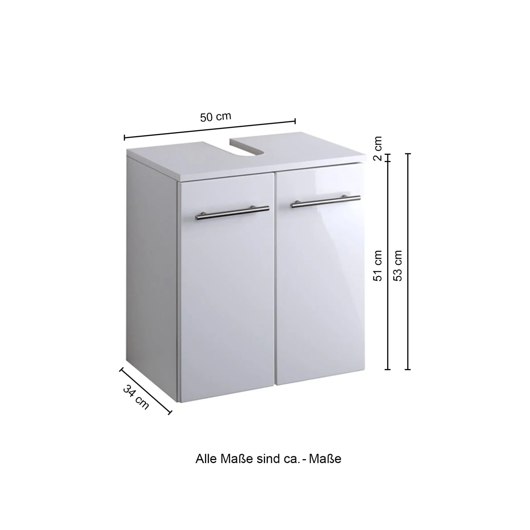 Waschtischunterschrank Small 50cm - hochglänzend lila
