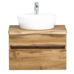 Waschtischunterschrank Vikas 61cm 2 Schubladen - Eiche