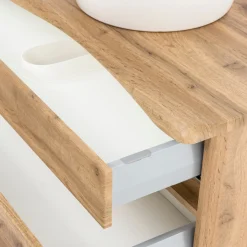 Waschtischunterschrank Vikas 61cm 2 Schubladen - Eiche