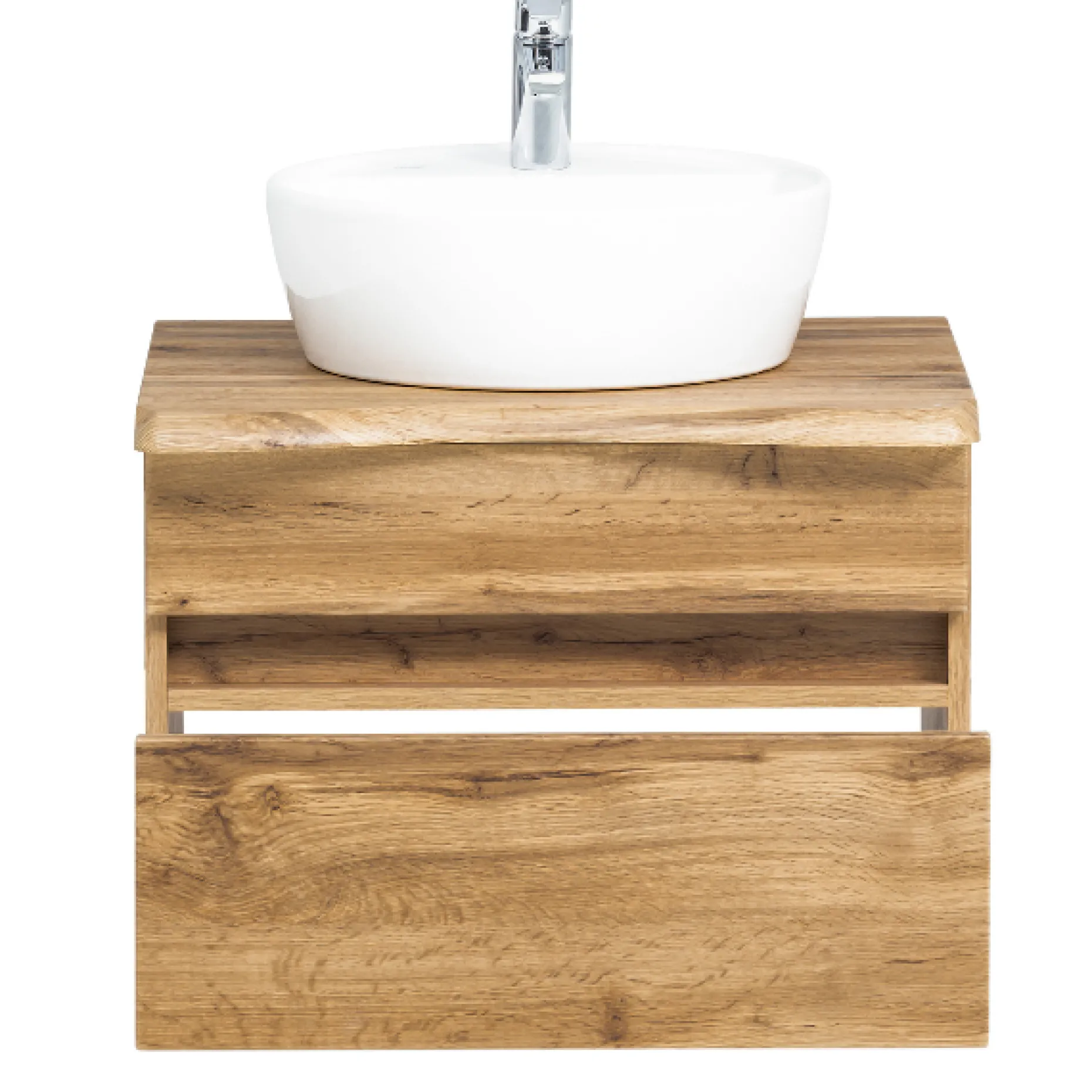 Waschtischunterschrank Vikas 61cm 2 Schubladen - Eiche