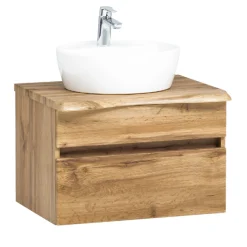 Waschtischunterschrank Vikas 61cm 2 Schubladen - Eiche
