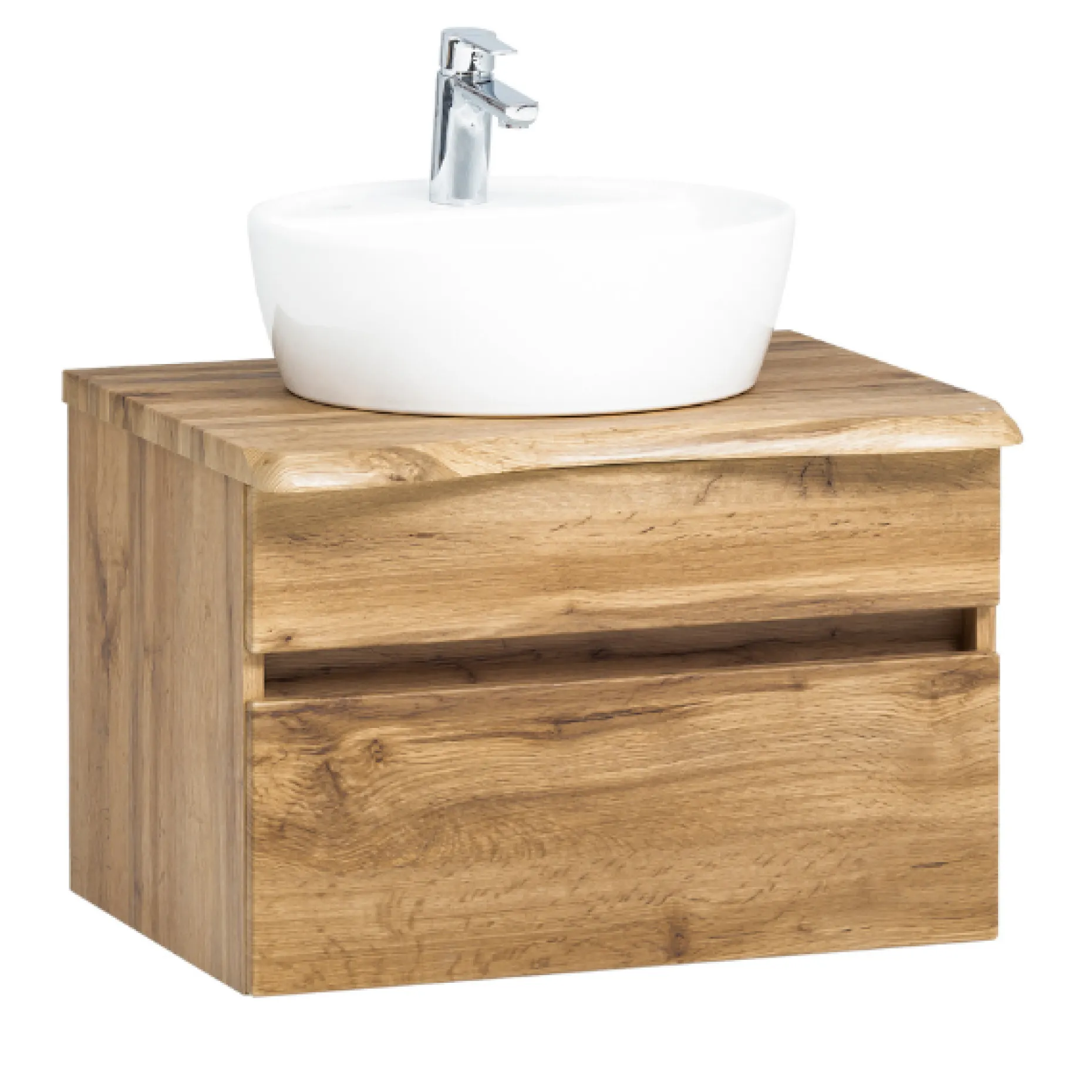 Waschtischunterschrank Vikas 61cm 2 Schubladen - Eiche