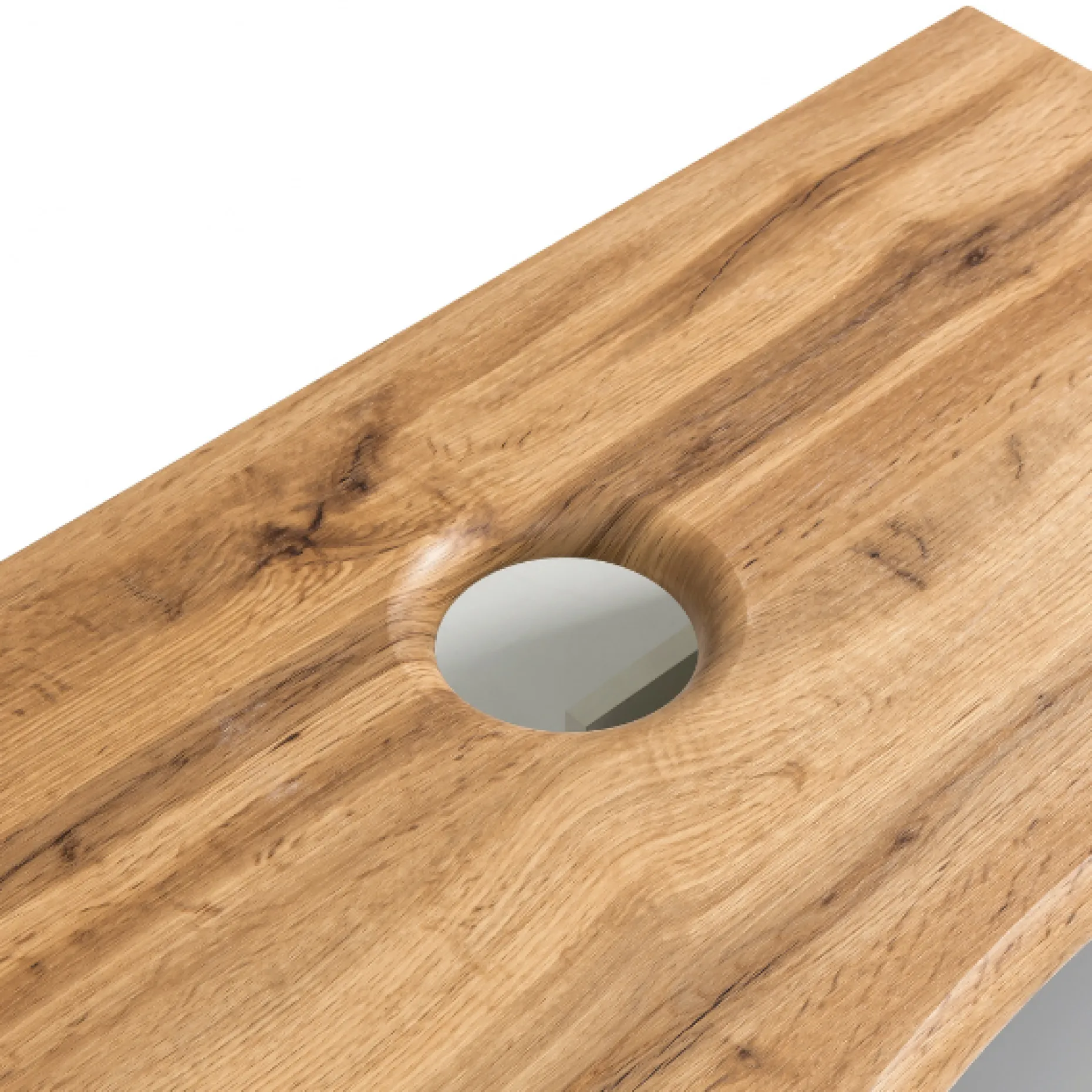 Waschtischunterschrank Vikas 61cm 2 Schubladen - Eiche