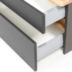 Waschtischunterschrank Vikas 61cm 2 Schubladen - anthrazit/eick