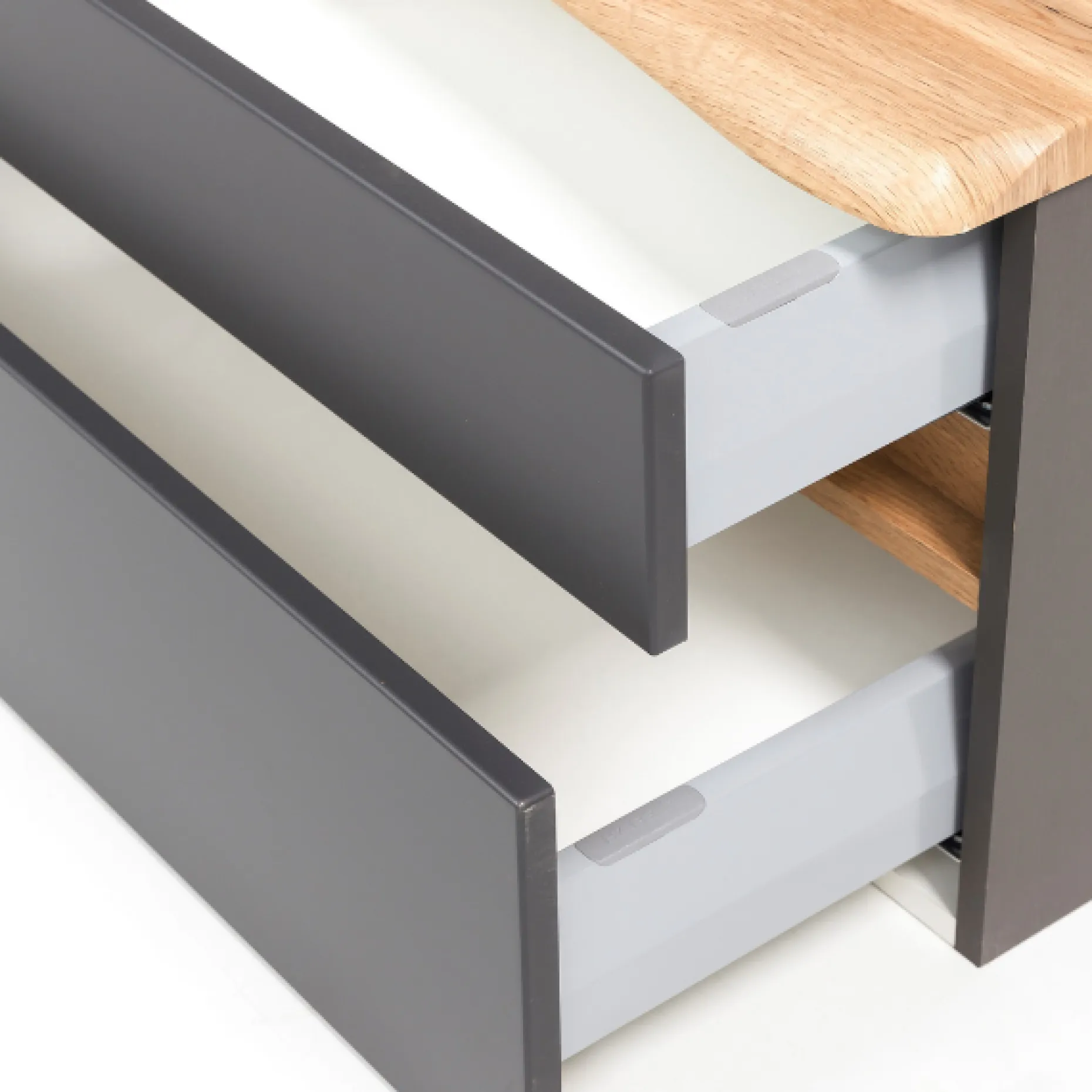 Waschtischunterschrank Vikas 121cm 4 Schubladen - anthrazit/gelb