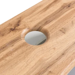 Waschtischunterschrank Vikas 121cm 4 Schubladen - anthrazit/gelb