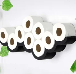 Wc018 Toilettenpapierhalter | HOLZ | Schwarz