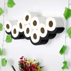Wc018 Toilettenpapierhalter | HOLZ | Schwarz