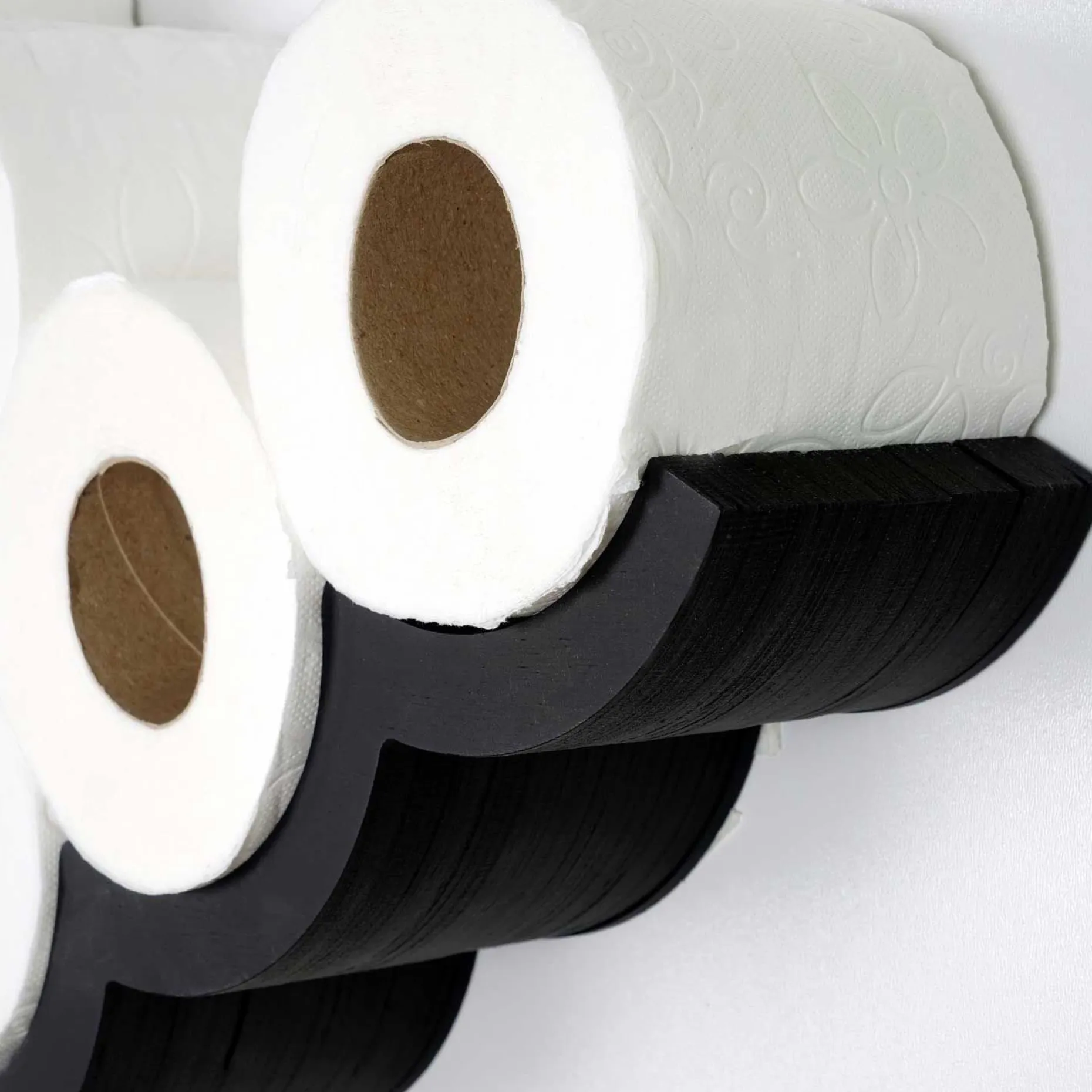 Wc018 Toilettenpapierhalter | HOLZ | Schwarz