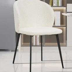 Rousseau er Bouclé-Stuhl Toledo | Metallbeine | H80 x B51 x T55 cm