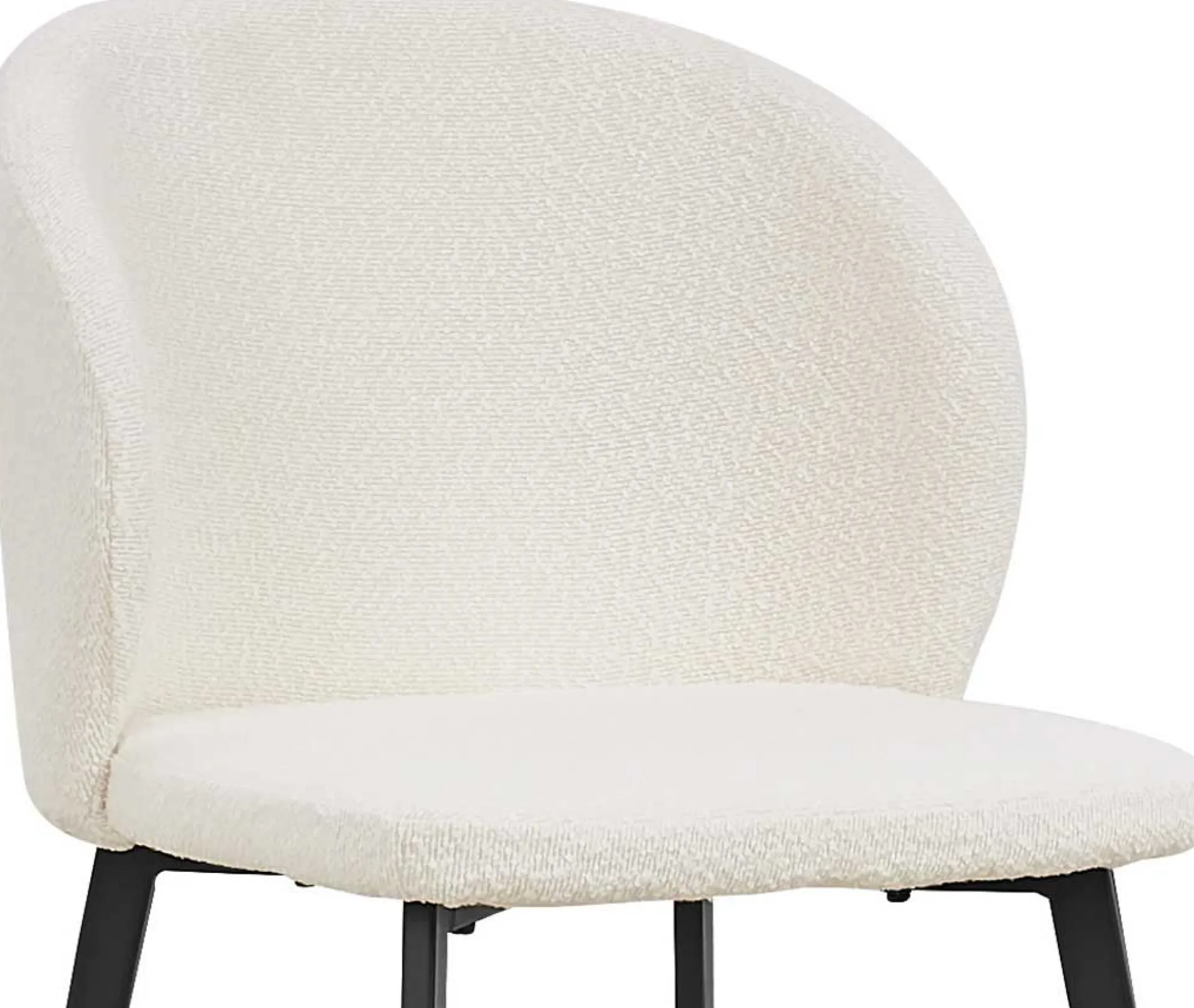 Rousseau er Bouclé-Stuhl Toledo | Metallbeine | H80 x B51 x T55 cm