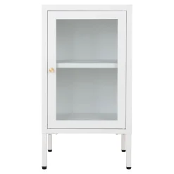 Weißer Dalby-Schrank mit Glastür