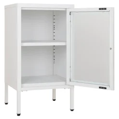 Weißer Dalby-Schrank mit Glastür