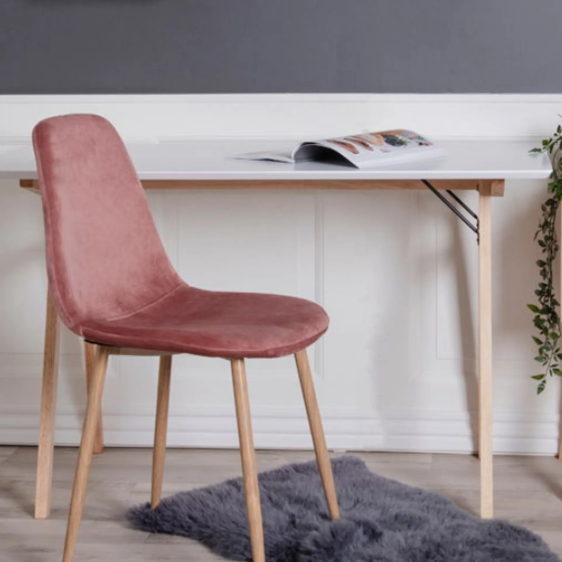 House Nordic er Vojens-Schreibtisch - 120x60x75 cm | MDF, Rubberwood