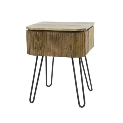 WelleNachttisch - Mango-Holz