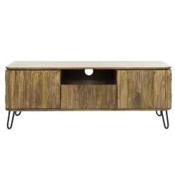 Welle TV-Schrank sandfarbenes massives Mangoholz