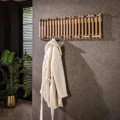 Wes Wandgarderobe 13 Haken - Mangoholz geschliffen