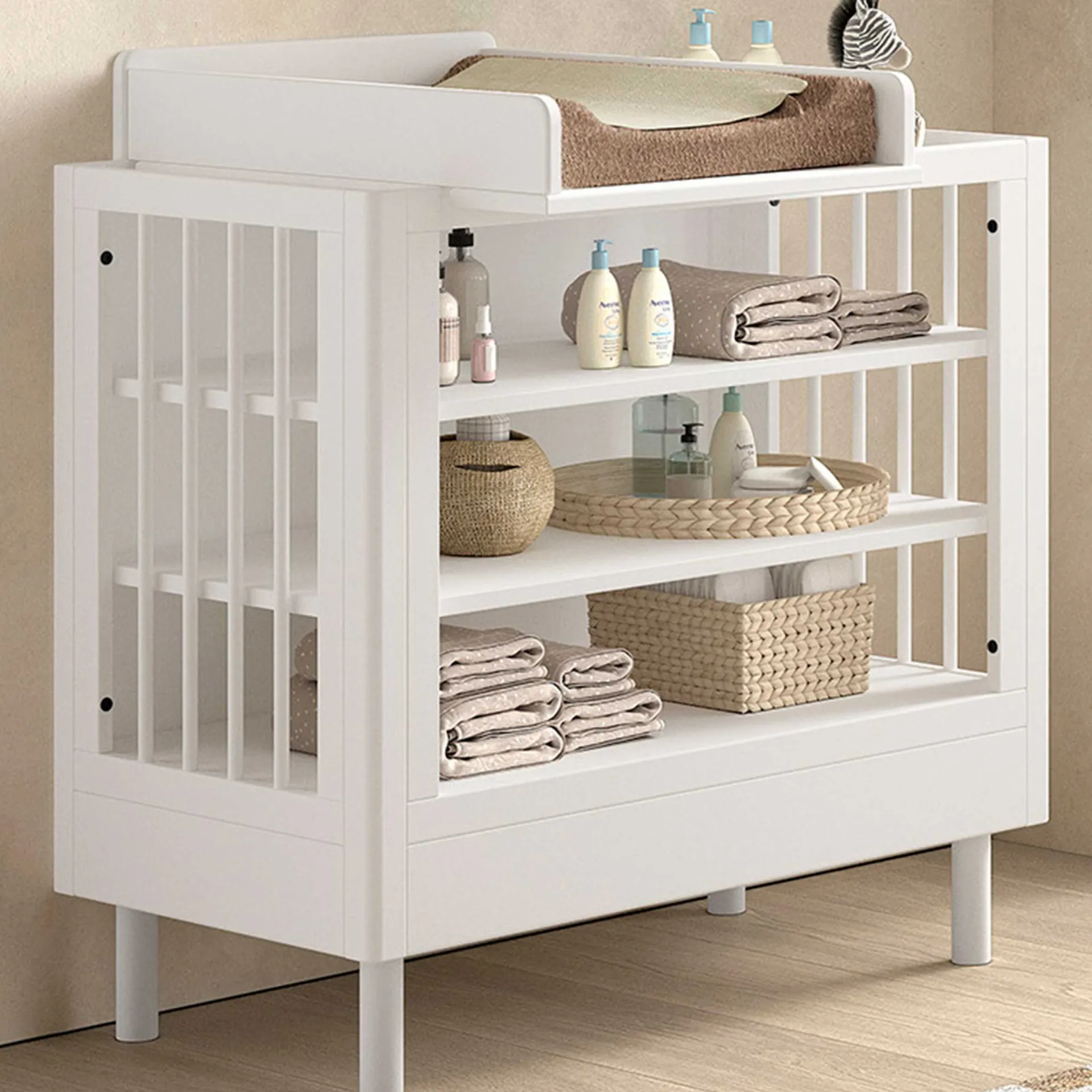Vipack Wickeltisch mit Wickeltisch Forrest - 100x72,5x107,5cm - buche