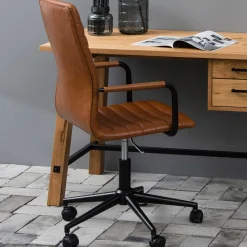 Emob Windsor Bürostuhl - verstellbar - Kunstleder cognac