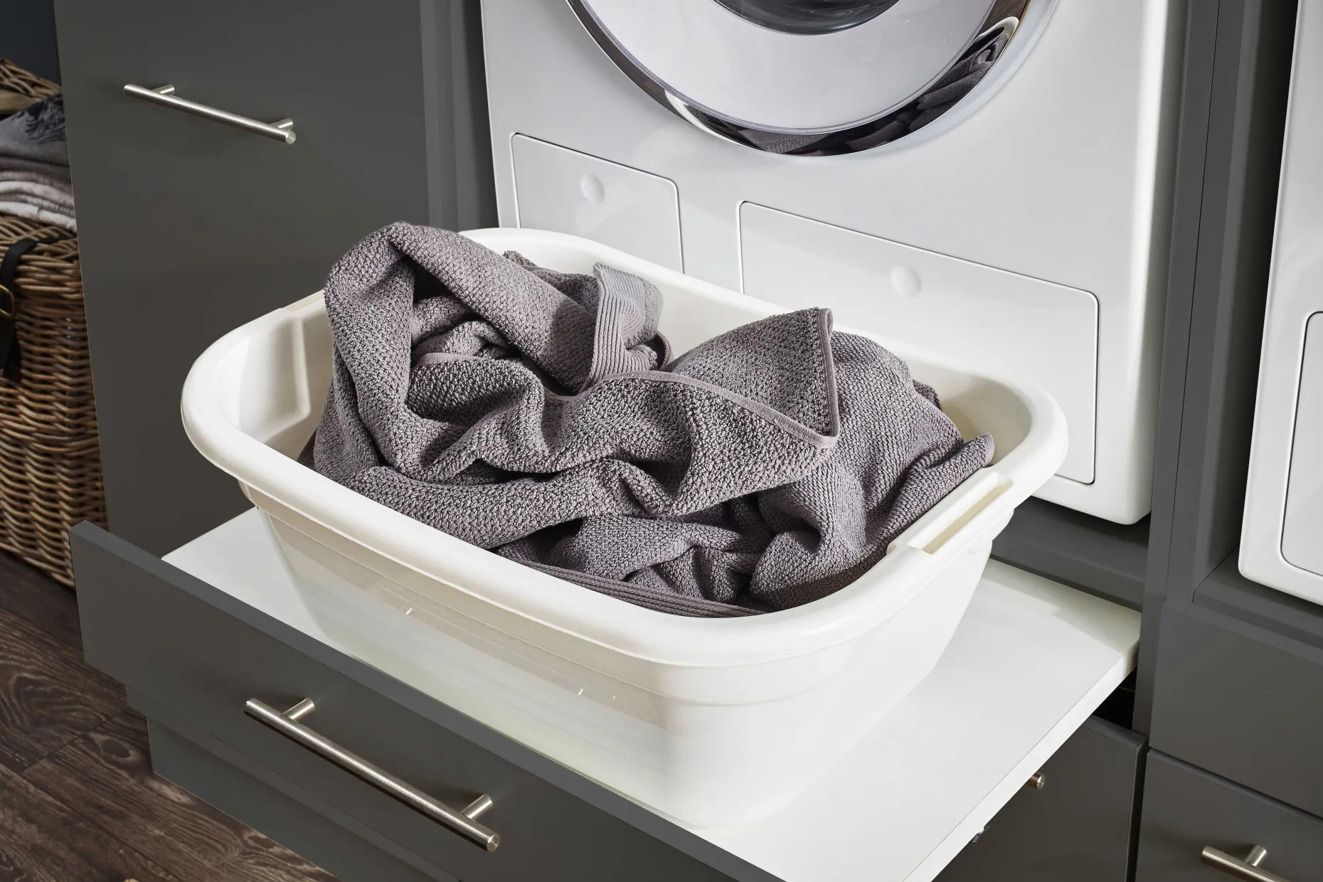 Wäscheschrank Laundreezy | 68 x 68 x 162 cm | Anthrazit