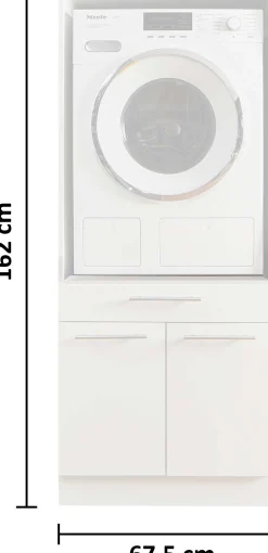 Wäscheschrank Laundreezy | 68 x 68 x 162 cm | Anthrazit