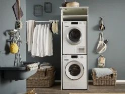 Wäscheschrank Laundreezy | 68 x 68 x 200 cm | Weiß