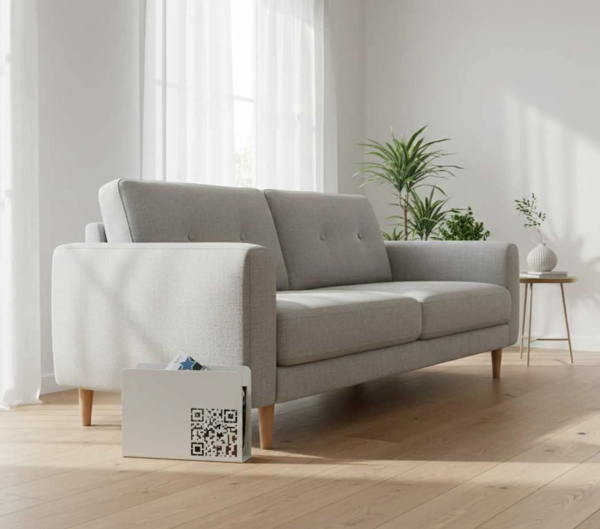 Haku Zeitschriftenständer | 35 x 10 x 26 cm | , QR-Code-Design
