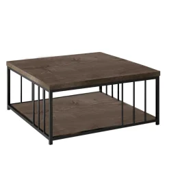 Emob Zenn Couchtisch | 100 % MELAMIN | Walnuss, Schwarz