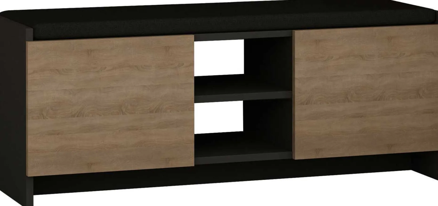 Zulla Schuhschrank | 100% MELAMIN | Anthrazit, Eiche