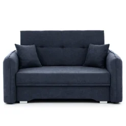 Emob Zweisitziges Sofa mit Schlaffunktion Laina | 155 x 105 x 75 cm | Dunkel