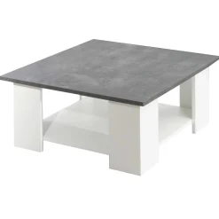 Symbiosis Zweite Chance Couchtisch Quadratisch 67x67 - Weiß/Beton