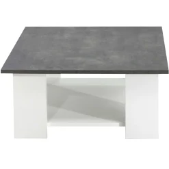 Symbiosis Zweite Chance Couchtisch Quadratisch 67x67 - Weiß/Beton