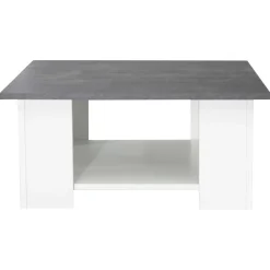 Symbiosis Zweite Chance Couchtisch Quadratisch 67x67 - Weiß/Beton